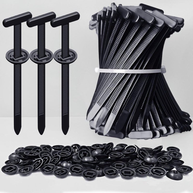 ILKCC 2026 Upgraded Nylon Universal Cable Tie Buckle, Heavy Duty Self-Locking Rivet Zip Ties, Multifunctional Cable Tie Buckle for Car Daily Repair, Home, Office, Garden, Workshop(150Pcs) - Image 1